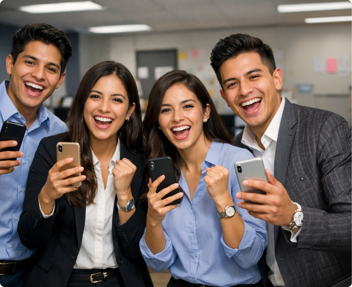 Grupo de personas sonriendo